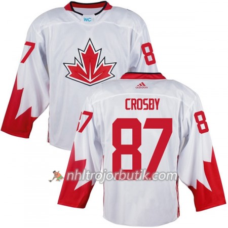Kanada Tröja Sidney Crosby 87 World Cup 2016 Vit